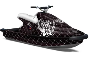 Yamaha Wave Blaster Jet Ski Graphic Kit - 1993-1996 Silver Star - Reloaded Black