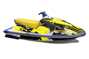 Yamaha Wave Raider Jet Ski Graphic Kit - 1994-1996 Carbon X Yellow