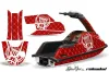 Yamaha Superjet Round Nose Jet Ski Graphic Kit - All Years Silver Star - Reloaded Red
