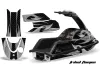 Yamaha Superjet Round Nose Jet Ski Graphic Kit - All Years Tribal Flames Silver