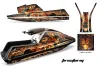 Yamaha Superjet Square Nose Jet Ski Graphic Kit - All Years Firestorm Black