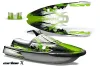 Yamaha Wave Runner 3 Jet Ski Graphic Kit - 1991-1996 Carbon X Green