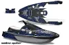 Yamaha Wave Runner 3 Jet Ski Graphic Kit - 1991-1996 Widow Maker Blue
