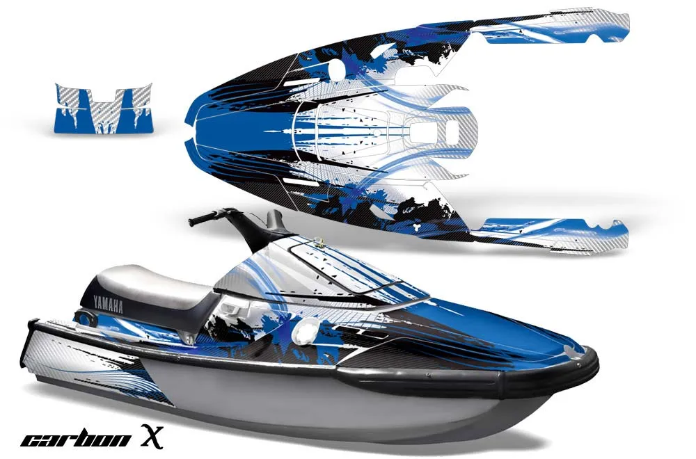 Yamaha Wave Runner 3 Jet Ski Graphic Kit - 1991-1996 Carbon X Blue
