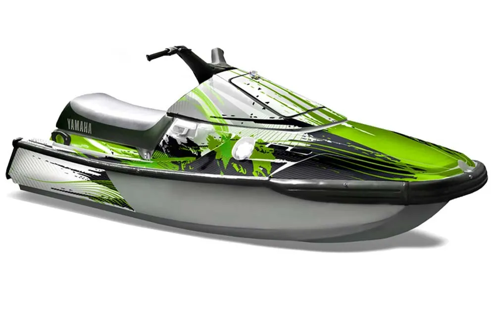 Yamaha Wave Runner 3 Jet Ski Graphic Kit - 1991-1996 Carbon X Green
