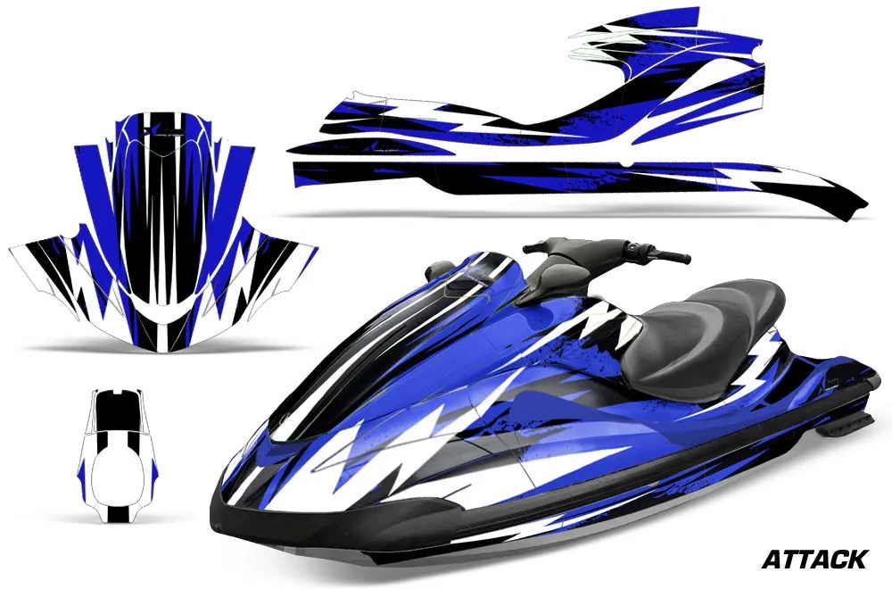 Yamaha Wave Runner Jet Ski Graphic Kit 2002-2005 Attack Blue