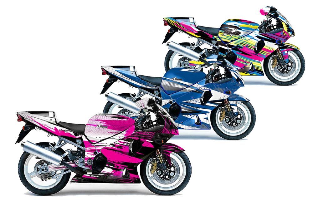 Suzuki GSXR 1000 Street Bike Custom Graphic Kit - 2001-2002