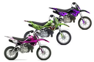 Kawasaki KLX110 Dirt Bike Graphic Kit