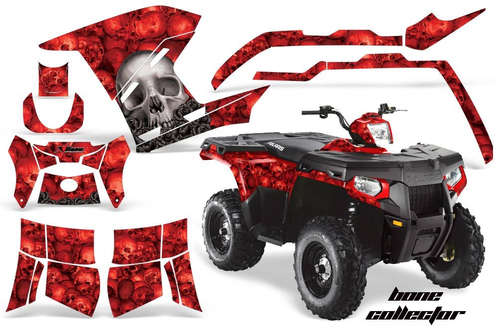 Polaris Sportsman 800 / 500 ATV Graphic Kit - 2011-2015 Bone Collector Red