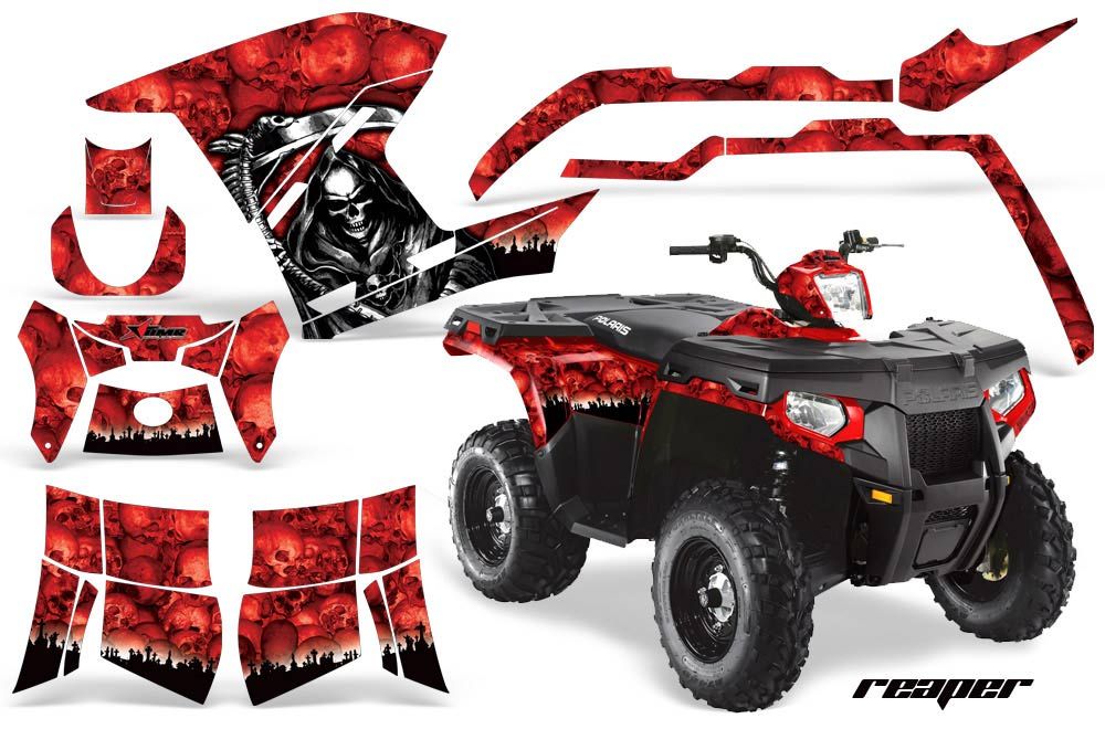 Polaris Sportsman 800 / 500 ATV Graphic Kit - 2011-2015 Reaper Red