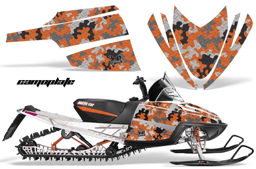 Arctic Cat M Series / Crossfire Sled Graphic Kit - All Years Camoplate Orange
