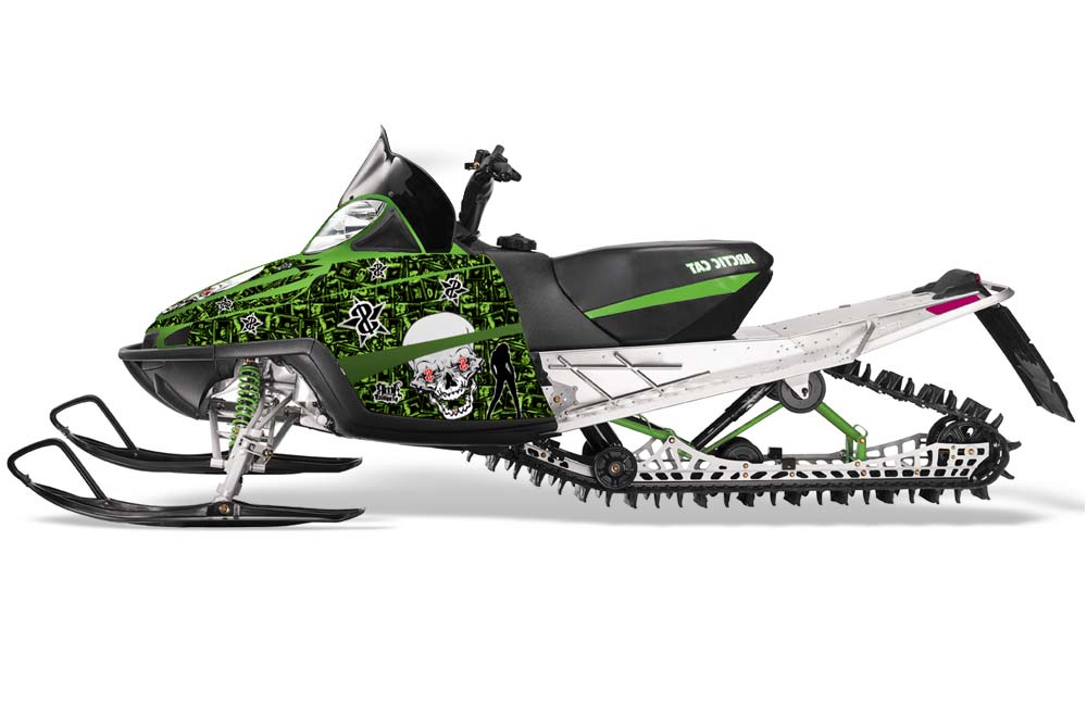 Arctic Cat M Series / Crossfire Sled Graphic Kit - All Years Showoff Green