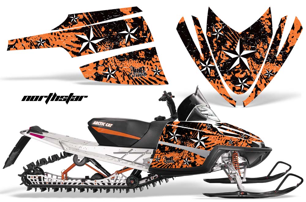 Arctic Cat M Series / Crossfire Sled Graphic Kit - All Years North Star Orange