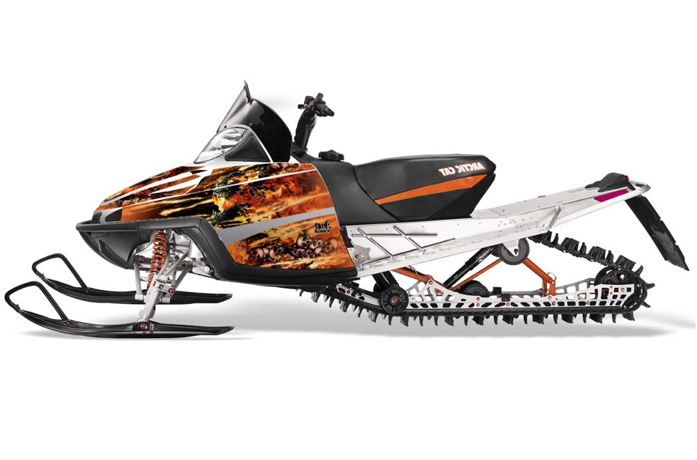 Arctic Cat M Series / Crossfire Sled Graphic Kit - All Years Firestorm Orange