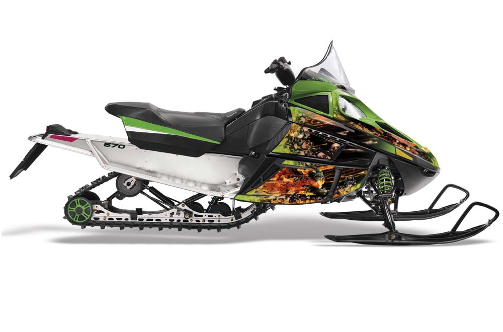 Arctic Cat F Z1 Series Sled Graphic Kit - All Years Firestorm Green