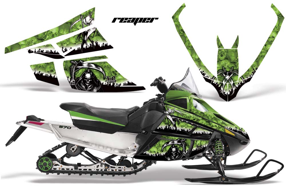 Arctic Cat F Z1 Series Sled Graphic Kit - All Years Reaper Green