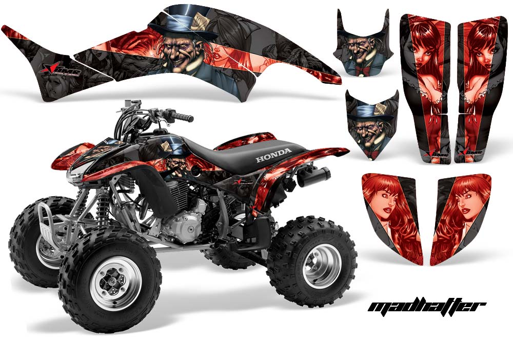 Honda TRX 400EX ATV Graphic Kit - 1999-2007 Mad Hatter Red