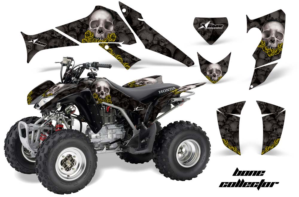 Honda TRX 250EX / 250R / 250X ATV Graphic Kit - 2006-2018 Bone Collector Yellow