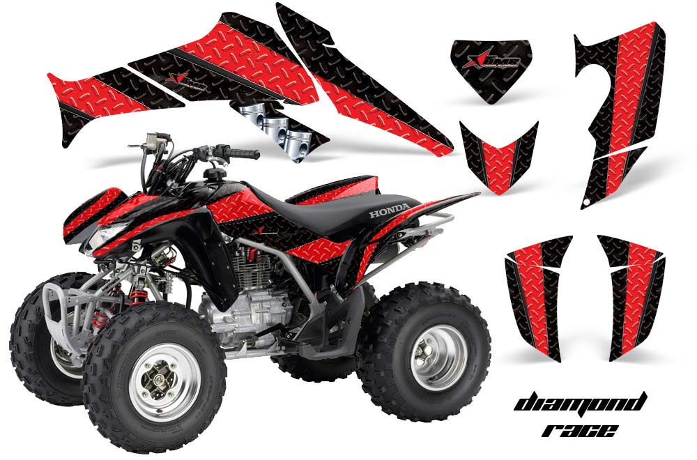 Honda TRX 250EX / 250R / 250X ATV Graphic Kit - 2006-2018 Diamond Race Red