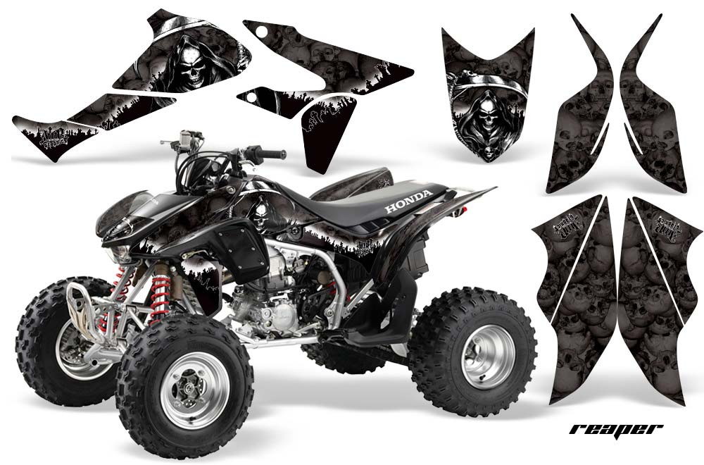 Honda TRX 450R ATV Graphic Kit - 2004-2016 Reaper Black