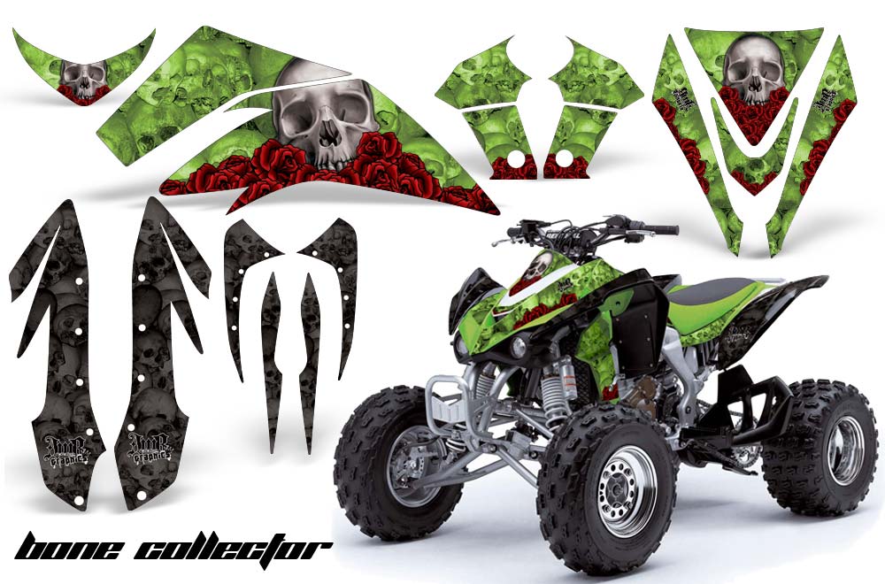 Kawasaki KFX 450 ATV Graphic Kit - 2008-2015 Bone Collector Green