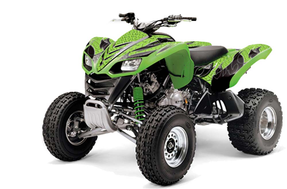 Kawasaki KFX 700 ATV Graphic Kit - 2004-2009 Tribal Flames Black