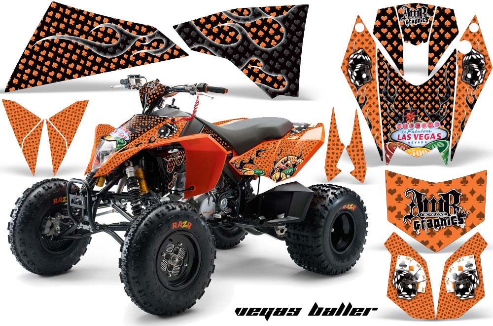 KTM 450 / 505 / 525 ATV Graphic Kit - 2008-2010 Vegas Baller Black
