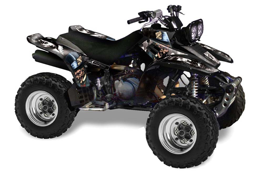 Yamaha Warrior 350 ATV Graphic Kit - All Years Mad Hatter Silver