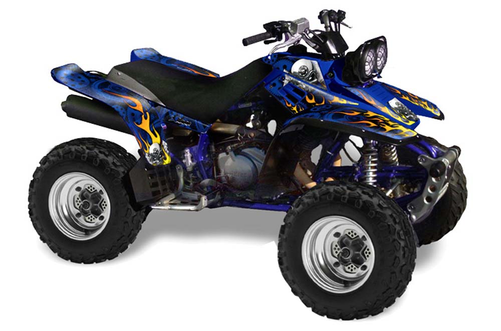 Yamaha Warrior 350 ATV Graphic Kit - All Years Motorhead Blue