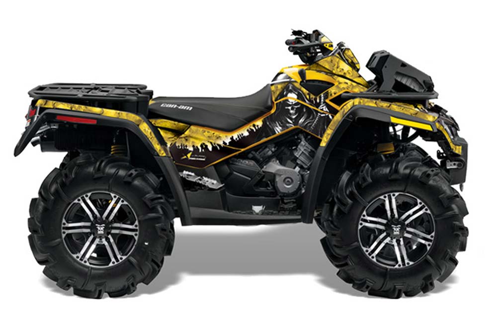 Can Am Outlander XMR 800R ATV Graphic Kit - 2006-2012 Reaper Yellow