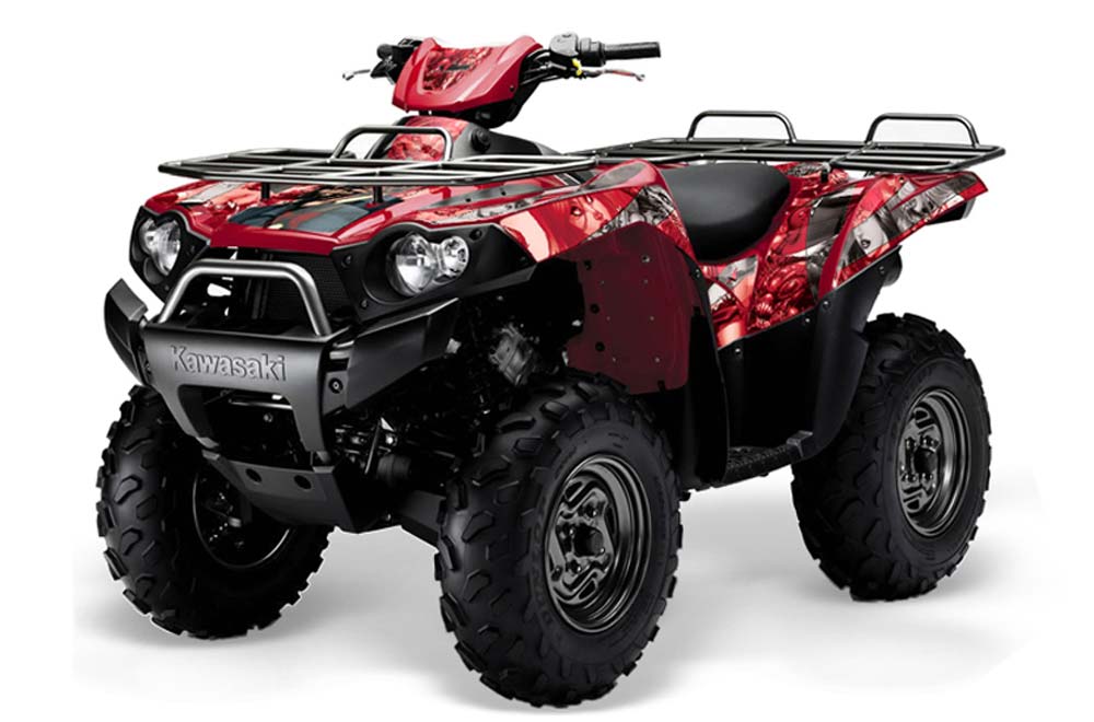 Kawasaki Brute Force 650i 4x4 ATV Graphic Kit - 2004-2012 Mad Hatter Black