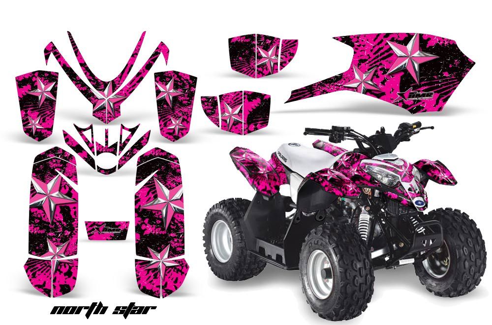 Polaris Predator 50 ATV Graphic Kit - All Years Northstar Pink