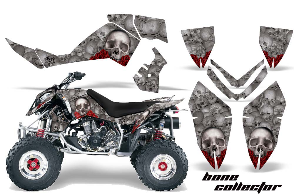 Polaris Outlaw 450 / 500 / 525 ATV Graphic Kit - 2006-2008 Bone Collector Silver
