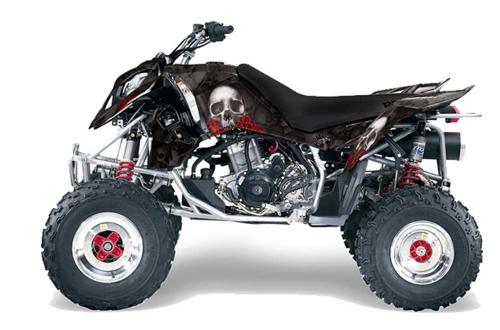 Polaris Outlaw 450 / 500 / 525 ATV Graphic Kit - 2006-2008 Bone Collector Black