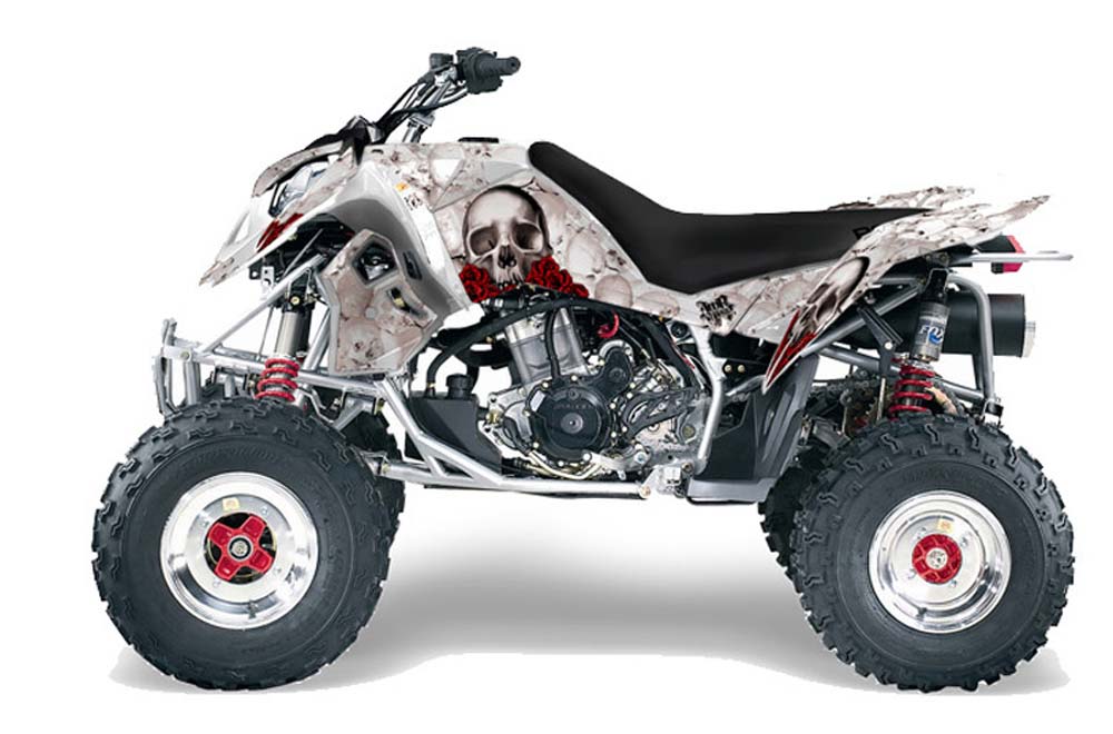 Polaris Outlaw 450 / 500 / 525 ATV Graphic Kit - 2006-2008 Bone Collector White