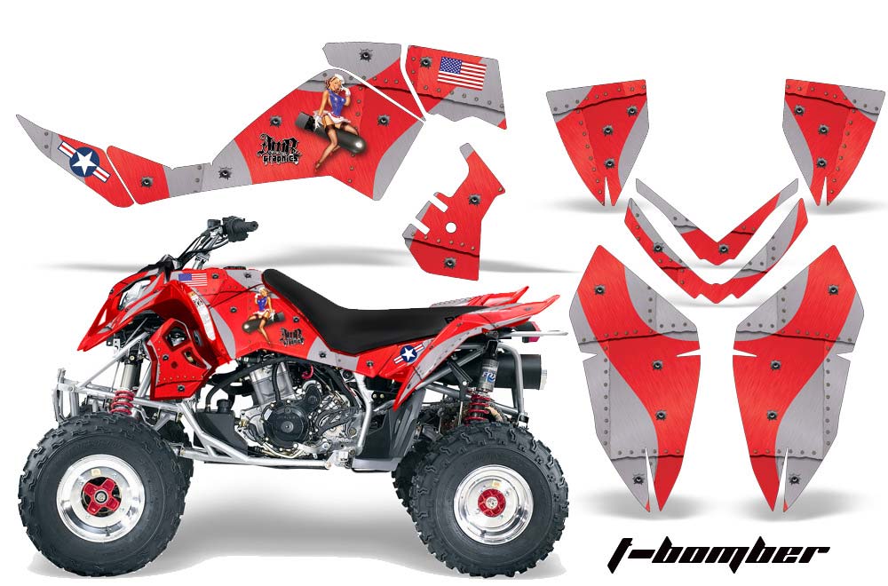 Polaris Outlaw 450 / 500 / 525 ATV Graphic Kit - 2006-2008 T Bomber Red