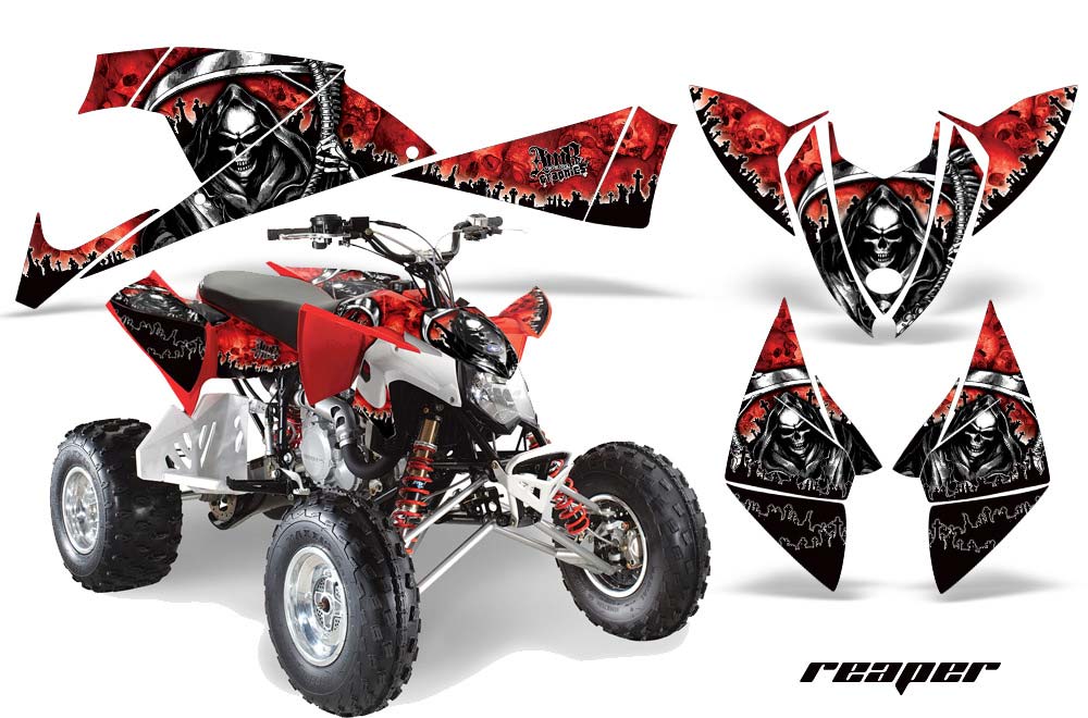 Polaris Outlaw 450 / 500 / 525 ATV Graphic Kit - 2009-2012 Reaper Red