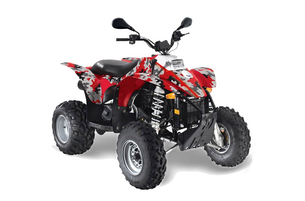 Polaris Scrambler / Trailblazer 500 ATV Graphic Kit - 1985-2009 Camoplate Red