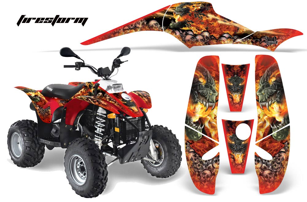 Polaris Trailblazer 350 ATV Graphic Kit - 1985-2009 Firestorm Red