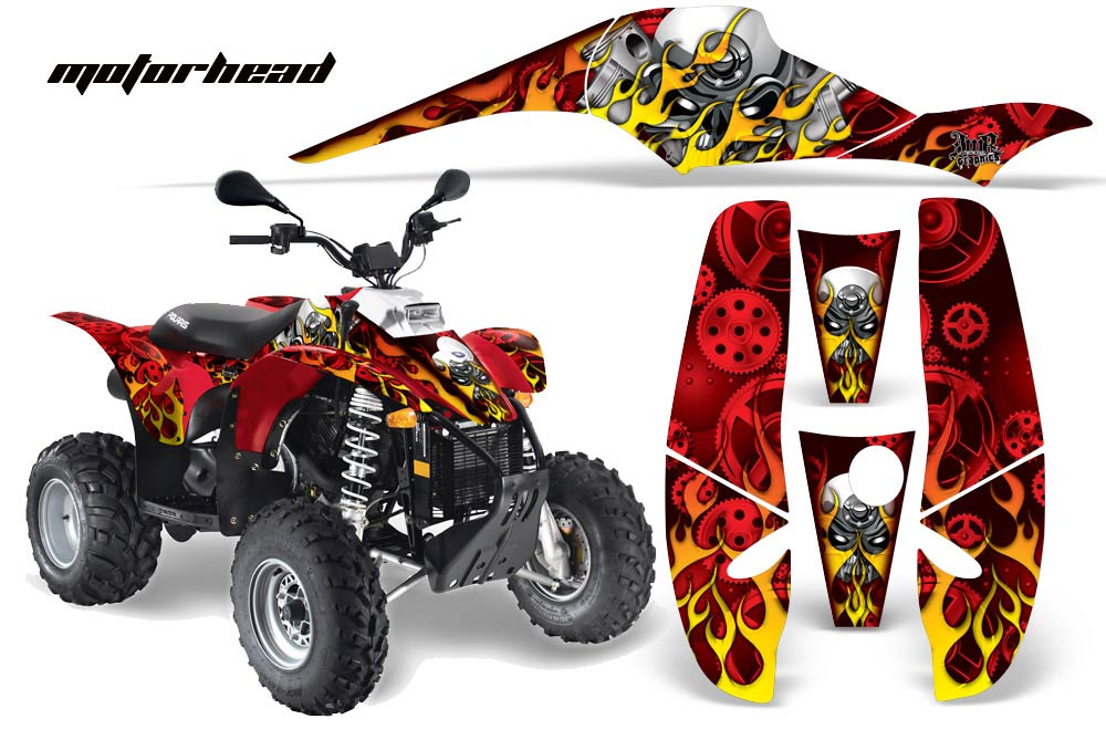 Polaris Trailblazer 350 ATV Graphic Kit - 1985-2009 Motorhead Red