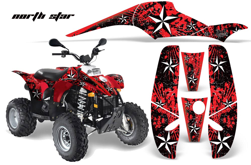 Polaris Scrambler / Trailblazer 500 ATV Graphic Kit - 1985-2009 Northstar Red