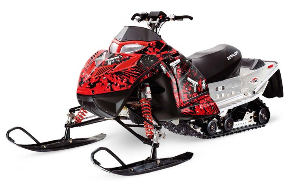 Polaris IQ Race 600 Sled Graphic Kit - All Years Glock Red