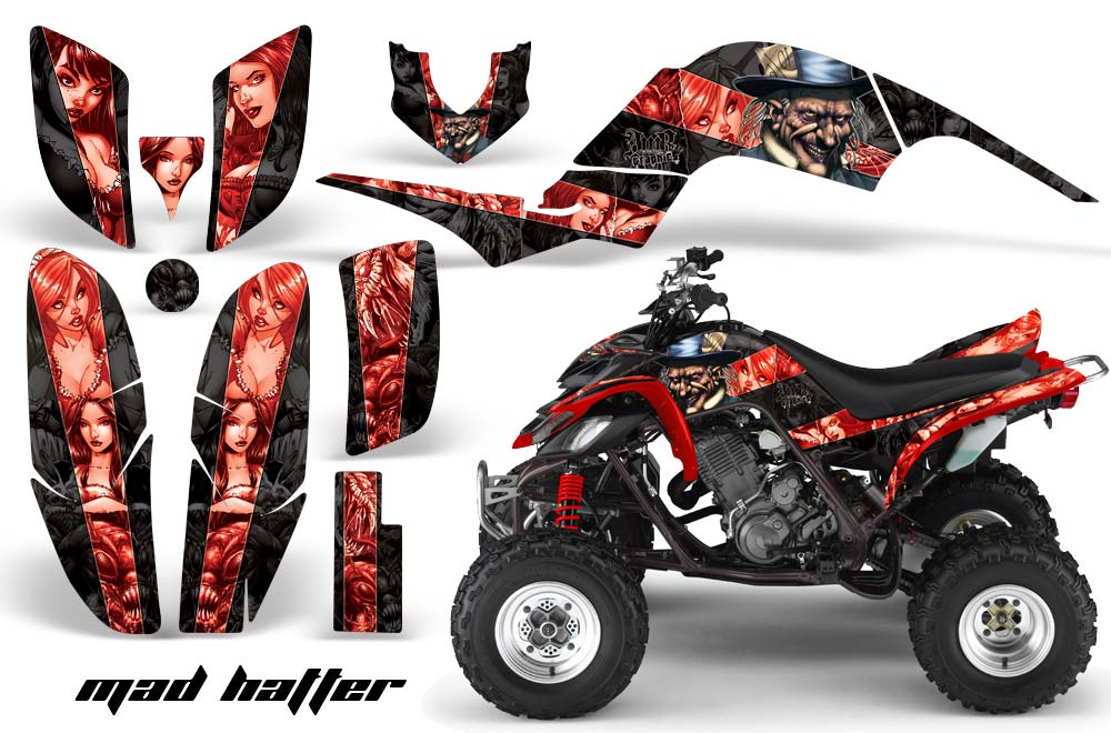 Yamaha Raptor 660 ATV Graphic Kit - 2001-2005 Mad Hatter Black