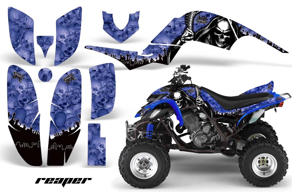 Yamaha Raptor 660 ATV Graphic Kit - 2001-2005 Reaper Black