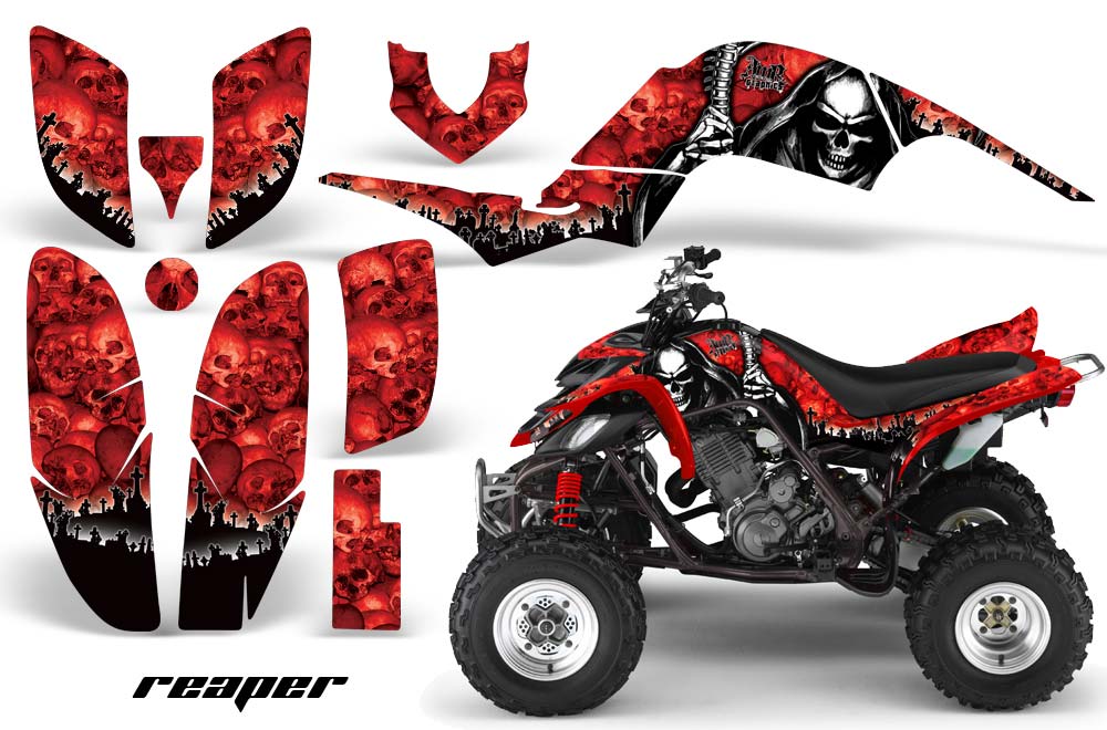 Yamaha Raptor 660 ATV Graphic Kit - 2001-2005 Reaper Red
