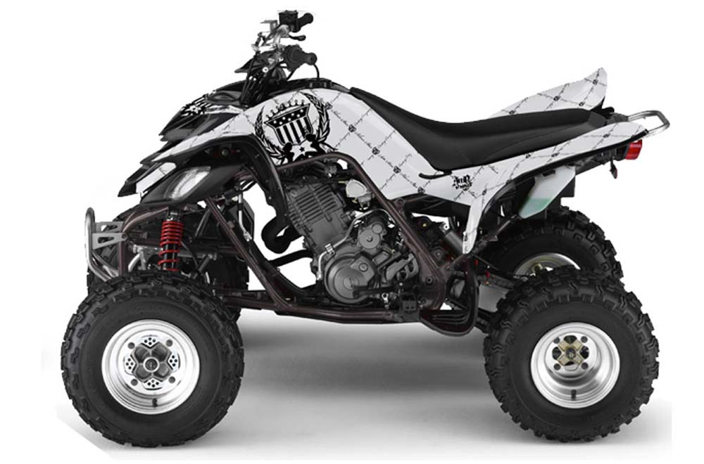 Yamaha Raptor 660 ATV Graphic Kit - 2001-2005 Silver Star - Reloaded Black