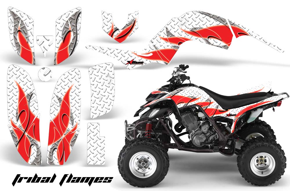 Yamaha Raptor 660 ATV Graphic Kit - 2001-2005 Tribal Flames Red