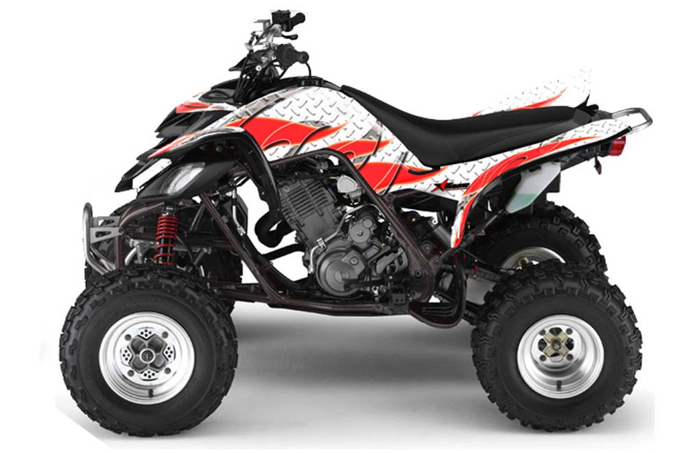 Yamaha Raptor 660 ATV Graphic Kit - 2001-2005 Tribal Flames Red