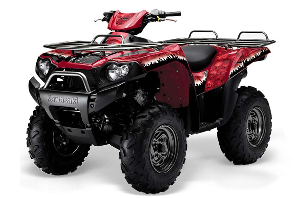 Kawasaki Brute Force 750 / 750i ATV Graphic Kit - 2005-2011 Reaper Red