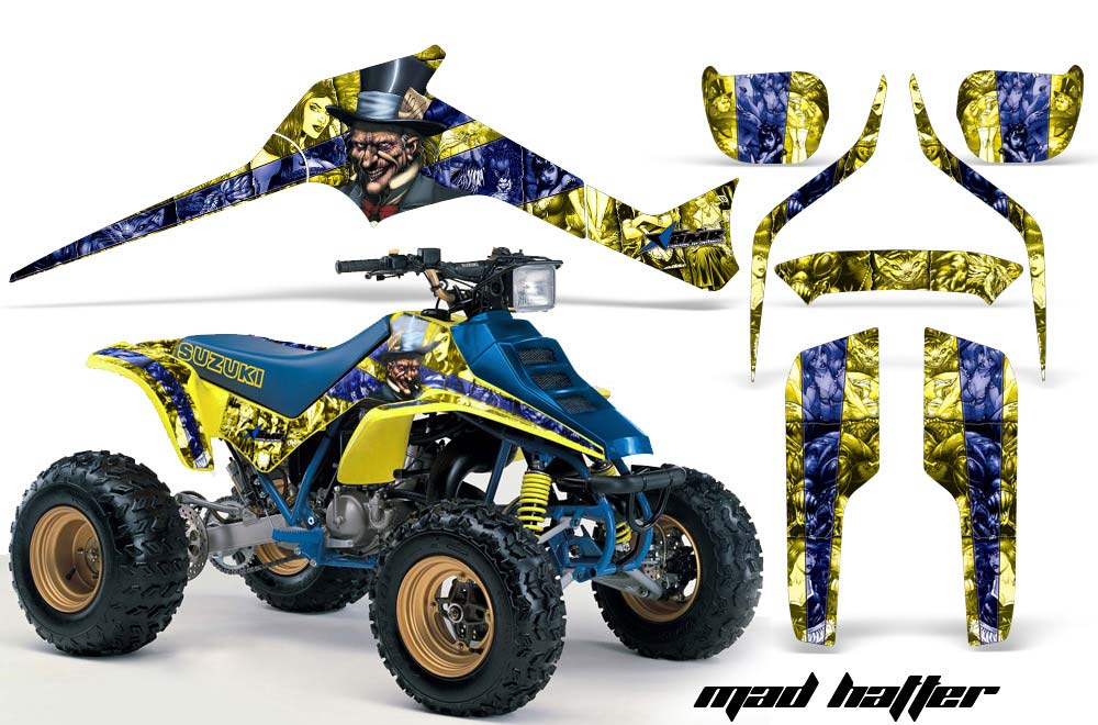 Suzuki LT 250 / 250 R ATV Graphic Kit - 1985-1992 Mad Hatter Yellow
